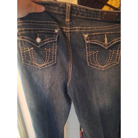 EARL JEANS SIZE 10 PREWASHED DARK COMFY STRETCHY W 31" WOMENS BLUE JEANS - Picture 4 of 4